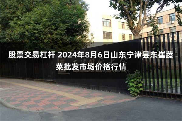 股票交易杠杆 2024年8月6日山东宁津县东崔蔬菜批发市场价格行情