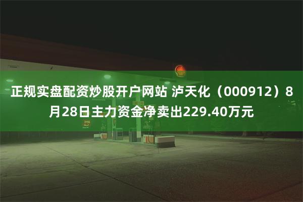 正规实盘配资炒股开户网站 泸天化（000912）8月28日主力资金净卖出229.40万元