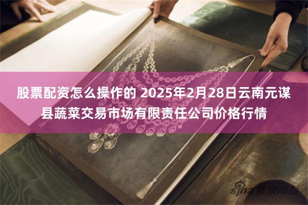 股票配资怎么操作的 2025年2月28日云南元谋县蔬菜交易市场有限责任公司价格行情